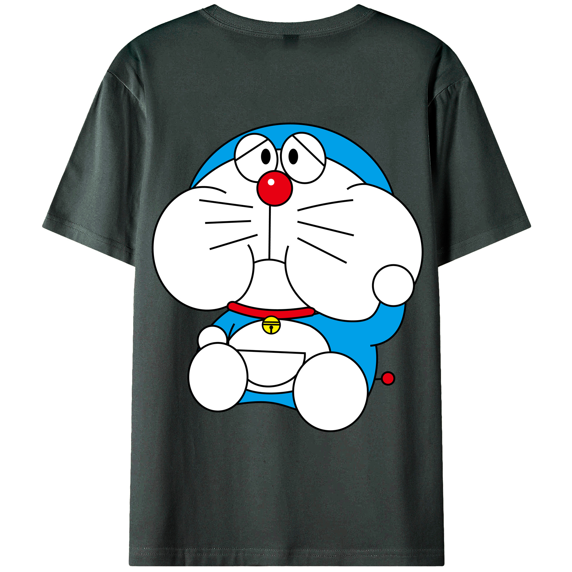 （画像用） ドラえもん Doraemon 綿100％ メンズ半袖Tシャツ（バックプリント） 通気性